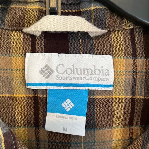 Men's Columbia shirt. Size M. Brown/bluegray - Picture 2 of 3